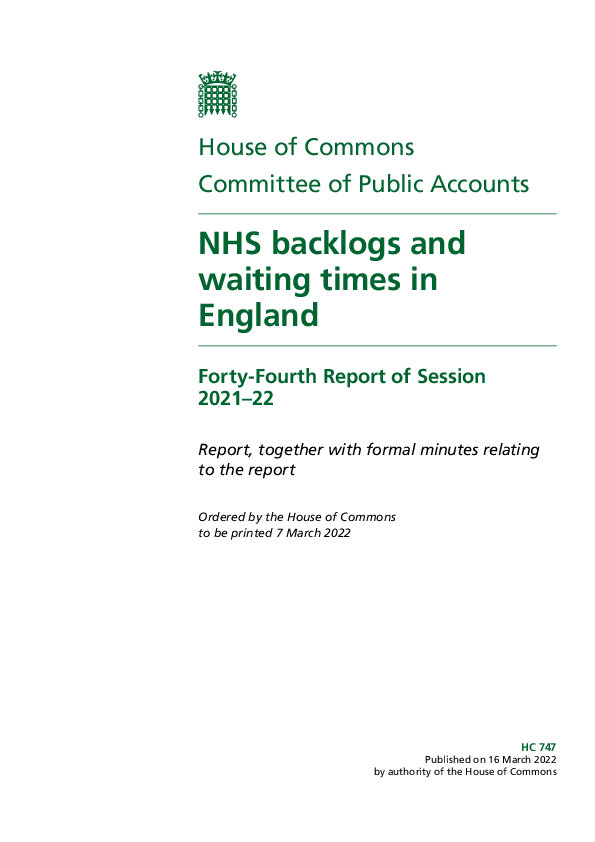 House of Commons Public Accounts Committee (235095)