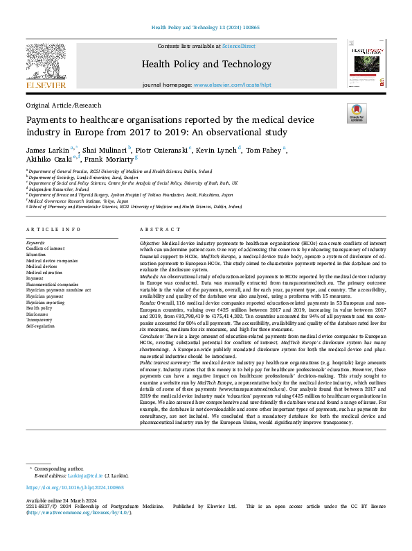 Elsevier - Health Policy and Technology (243373)