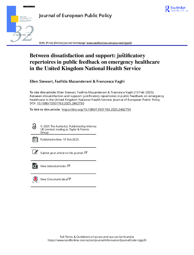 Journal of European Public Policy (246476)