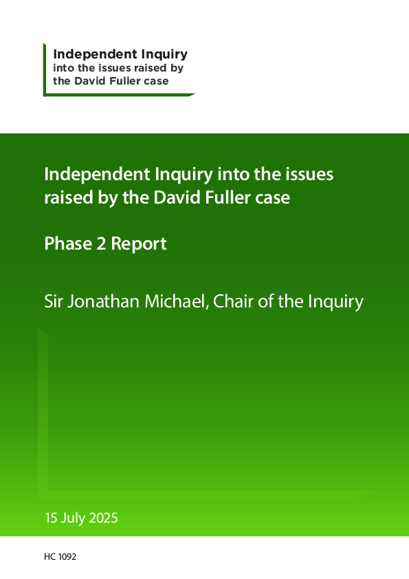 Independent Inquiry into the issues raised by the David Fuller case (248347)